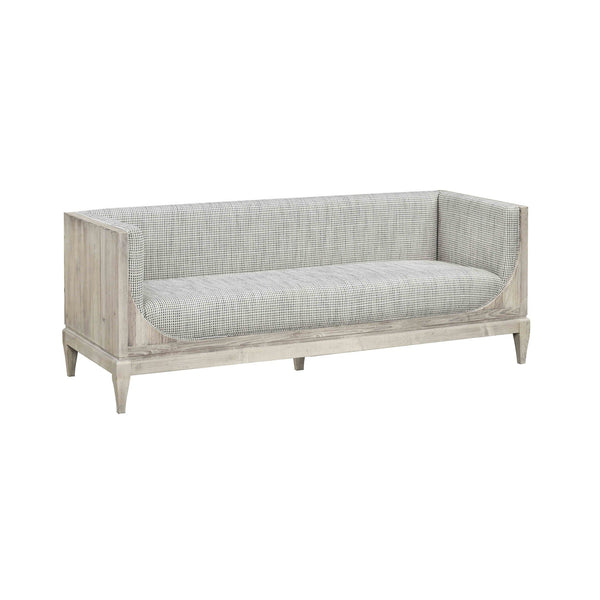 Lh Imports Raphael Sofa - Elevate Your Home Decor With Luxurious Comfort And Timeless Elegance Today! Light Grey White Pine,Polyester,Flax Fabric,Pu Foam Rns027