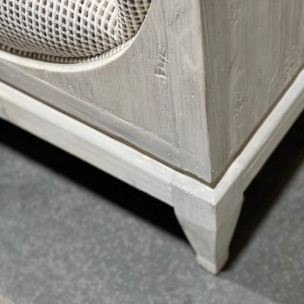 Lh Imports Raphael Sofa - Elevate Your Home Decor With Luxurious Comfort And Timeless Elegance Today! Light Grey White Pine,Polyester,Flax Fabric,Pu Foam Rns027