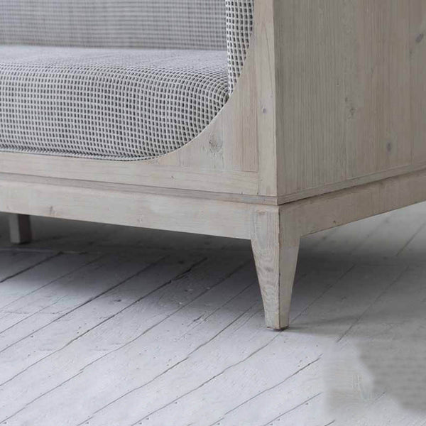 Lh Imports Raphael Sofa - Elevate Your Home Decor With Luxurious Comfort And Timeless Elegance Today! Light Grey White Pine,Polyester,Flax Fabric,Pu Foam Rns027