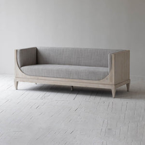 Lh Imports Raphael Sofa - Elevate Your Home Decor With Luxurious Comfort And Timeless Elegance Today! Light Grey White Pine,Polyester,Flax Fabric,Pu Foam Rns027