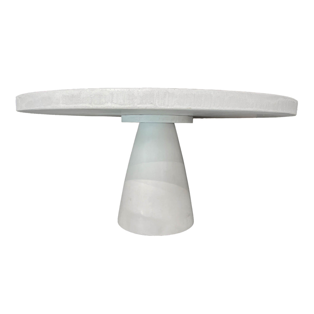 Lh Imports Sculpture Coffee Table - Elegant Waterproof Design, Easy To Clean, Perfect For Modern Home Decor White Plywood,Concrete,Fiber Reinforced Plastic Rns034s