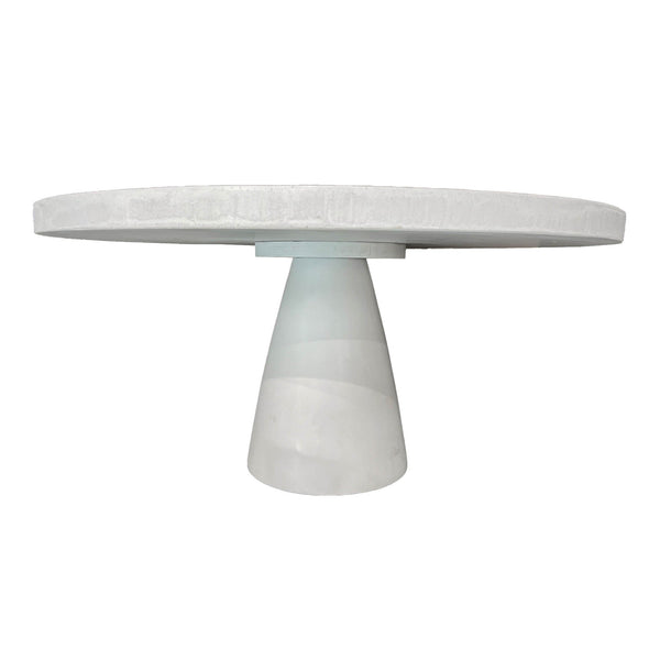 Lh Imports Sculpture Coffee Table - Elegant Waterproof Design, Easy To Clean, Perfect For Modern Home Decor White Plywood,Concrete,Fiber Reinforced Plastic Rns034s
