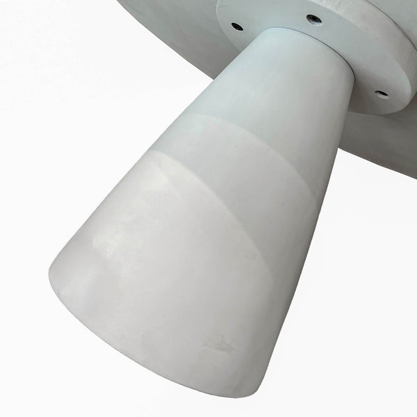 Lh Imports Sculpture Coffee Table - Elegant Waterproof Design, Easy To Clean, Perfect For Modern Home Decor White Plywood,Concrete,Fiber Reinforced Plastic Rns034s