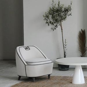 Lh Imports Sculpture Coffee Table - Elegant Waterproof Design, Easy To Clean, Perfect For Modern Home Decor White Plywood,Concrete,Fiber Reinforced Plastic Rns034s