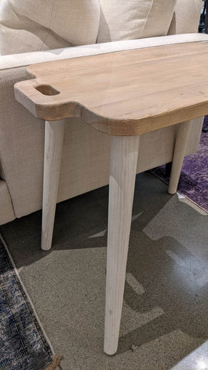 Lh Imports Juliet Side Table - Vintage-inspired Recycled Pine Wood With Handles For Easy Home Rearrangement Brown,White Recycled White Pine Rns039