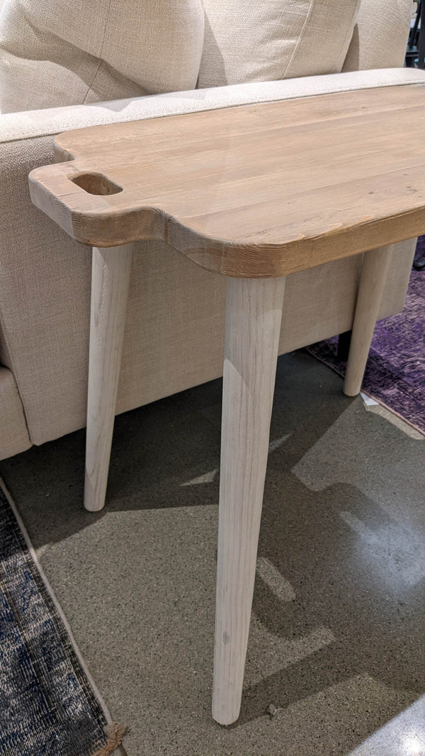 Lh Imports Juliet Side Table - Vintage-inspired Recycled Pine Wood With Handles For Easy Home Rearrangement Brown,White Recycled White Pine Rns039