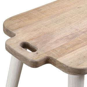 Lh Imports Juliet Side Table - Vintage-inspired Recycled Pine Wood With Handles For Easy Home Rearrangement Brown,White Recycled White Pine Rns039