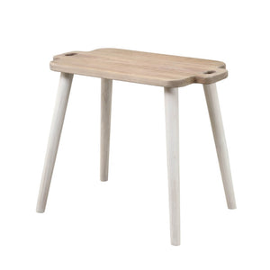 Lh Imports Juliet Side Table - Vintage-inspired Recycled Pine Wood With Handles For Easy Home Rearrangement Brown,White Recycled White Pine Rns039