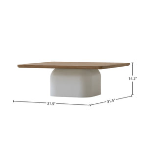 Lh Imports Sereno Coffee Table - Modern Oak Design With Rounded Edges For Stylish Living Room Nesting Solutions Brown,White Oak,Plywood Rns046
