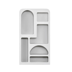 Lh Imports Vinci Bookcase - Stylish Micro Cement Storage Solution For Home Decor & Organizing Essentials White Micro Cement Rns057