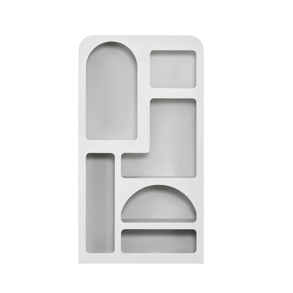Lh Imports Vinci Bookcase - Stylish Micro Cement Storage Solution For Home Decor & Organizing Essentials White Micro Cement Rns057