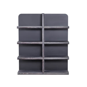 Lh Imports Julian Bookcase - Modern Smoked Black Design For Stylish Living Rooms, Offices, And Bedrooms Black Mdf Fiber,Reinforced Concrete,Oak Wood Rns061