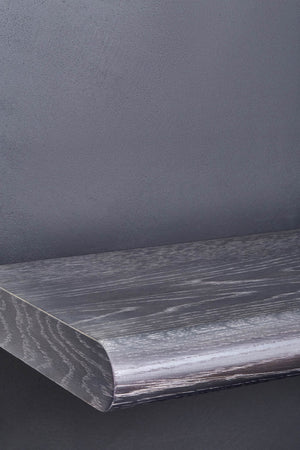 Lh Imports Julian Bookcase - Modern Smoked Black Design For Stylish Living Rooms, Offices, And Bedrooms Black Mdf Fiber,Reinforced Concrete,Oak Wood Rns061