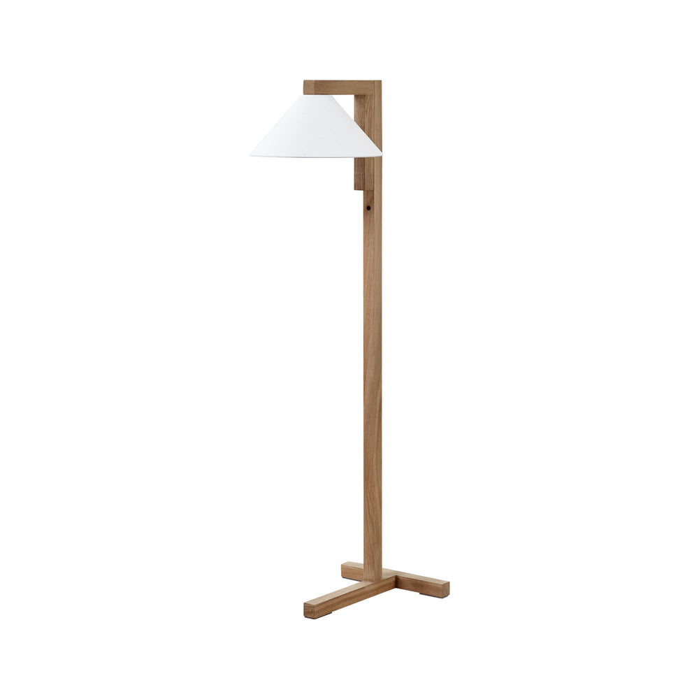 Lh Imports Letta Standing Lamp - Elegant Oak Base With Natural Finish And Classic Linen Shade For Home Decor Brown,White Oak,Linen Shade Rns062s