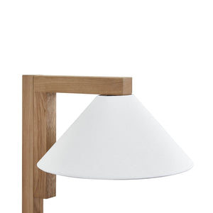 Lh Imports Letta Standing Lamp - Elegant Oak Base With Natural Finish And Classic Linen Shade For Home Decor Brown,White Oak,Linen Shade Rns062s
