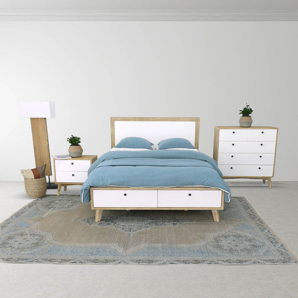 Lh Imports Fonte Standing Lamp: Elegant Pine & Concrete Design With Rectangular Linen Shade For Modern Spaces Brown Recycled Pine,Concrete,Linen Shade,Metal Rns063s