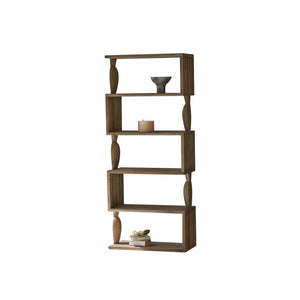 Lh Imports Polo Bookcase: Stylish Natural Elm Wood Shelving For Home Decor, Modular Design & Open Concept Display Brown Elm Wood Rns065