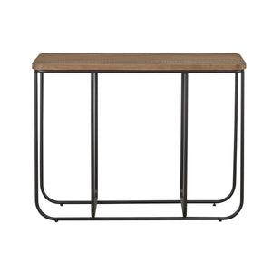 Lh Imports Preston Console – Elevate Your Home Decor With Stylish Charm And Functional Elegance Today! Brown,Black Elm Wood,Steel Rns069