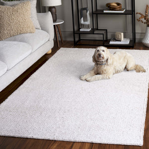 Safavieh Renewal Hand-Tufted Ivory Area Rug – Soft Polyester-Cotton Blend, Low-Profile Pile, Timeless Warmth And Texture 4'-0" x 6'-0" RNW151A-4
