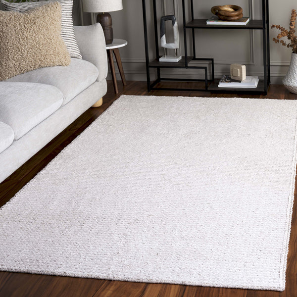 Safavieh Renewal Ivory 8X10 Hand-Tufted Area Rug – Low Pile Coastal Elegance, Durable Polyester-Cotton Blend 9'-0" x 12'-0" RNW151A-9