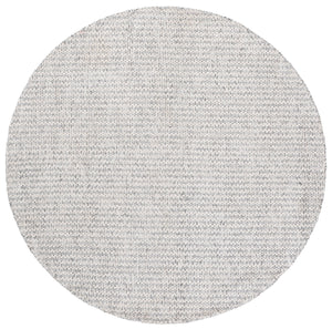 Safavieh Renewal Hand-Tufted Round Rug In Ivory & Grey — Plush Low-Profile 3/8" Pile, Durable Polyester-Cotton Blend 6'-0" x 6'-0" RNW151F-6R