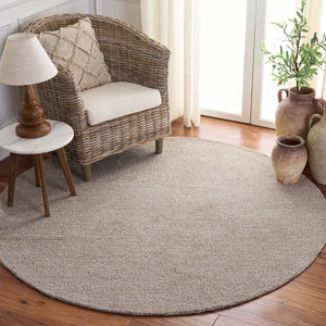 Safavieh Renewal Hand-Tufted Round Ivory Taupe Area Rug — Soft Low Pile, Durable Polyester-Cotton Blend, India Crafted 6'-0" x 6'-0" RNW152E-6R