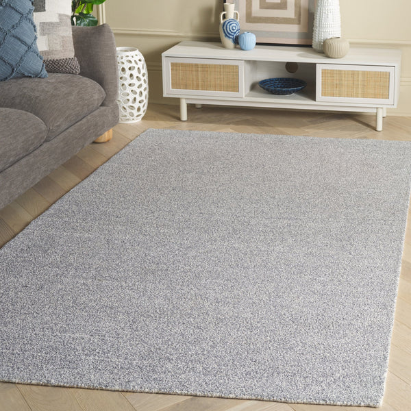 Safavieh Renewal Hand-Tufted Silver Ivory Area Rug — Low-Profile 3/8" Pile, Durable Polyester-Cotton Blend 6'-0" x 9'-0" RNW152G-6