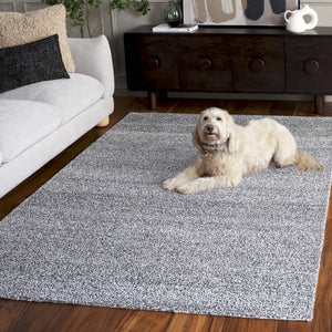 Safavieh Renewal Hand-Tufted Charcoal And Ivory Area Rug — Plush Low-Profile 3/8" Pile, Durable Soft Blend 3'-0" x 5'-0" RNW152H-3