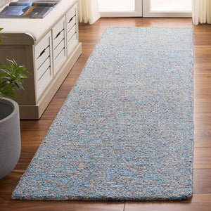 Safavieh Renewal Hand‑Tufted Blue Ivory Area Rug — Soft 80/20 Polyester‑Cotton Blend, Durable, Timeless Style 6'-0" x 6'-0" RNW152M-6SQ