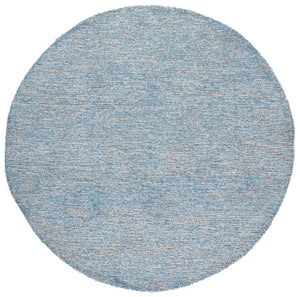Safavieh Renewal Hand‑Tufted Blue Ivory Area Rug — Soft 80/20 Polyester‑Cotton Blend, Durable, Timeless Style 6'-0" x 6'-0" RNW152M-6SQ