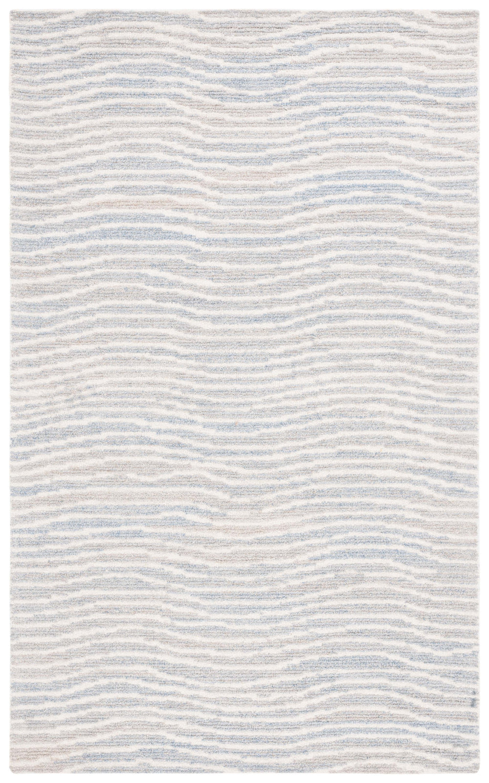 Safavieh Renewal Hand-tufted Area Rug In Soothing Colors For Modern Homes – Elegant Centerpiece For Any Room Light Blue ,Ivory 60% Pet Yarn,30% Wool,10% Cotton Rnw203l-3