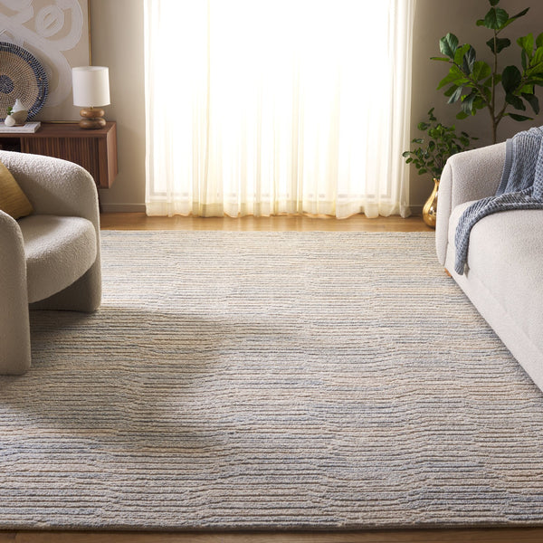 Safavieh Renewal Hand-tufted Area Rug In Soothing Colors For Modern Homes – Elegant Centerpiece For Any Room Light Blue ,Ivory 60% Pet Yarn,30% Wool,10% Cotton Rnw203l-3