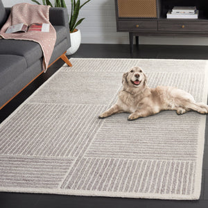 Safavieh Renewal Modern Hand-tufted Area Rug - Elegant Geometric Design For Stylish Home Décor Solutions Grey ,Ivory 60% Pet Yarn,30% Wool,10% Cotton Rnw208f-28