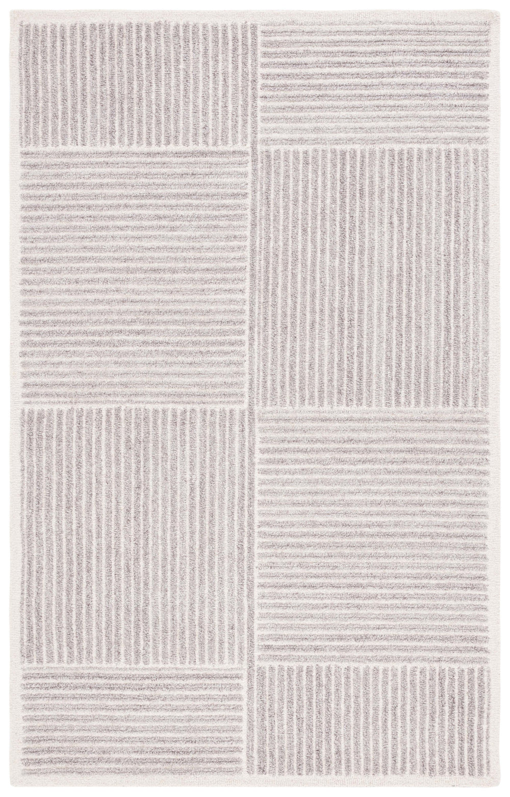 Safavieh Renewal Modern Hand-tufted Area Rug - Elegant Geometric Design For Stylish Home Décor Solutions Grey ,Ivory 60% Pet Yarn,30% Wool,10% Cotton Rnw208f-28