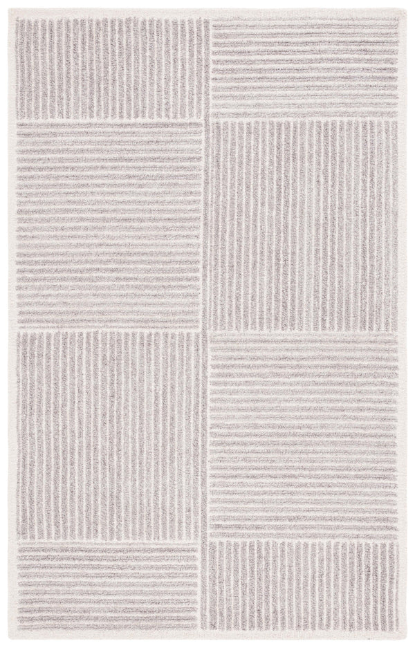 Safavieh Renewal Modern Hand-tufted Area Rug - Elegant Geometric Design For Stylish Home Décor Solutions Grey ,Ivory 60% Pet Yarn,30% Wool,10% Cotton Rnw208f-28