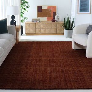 Safavieh Renewal Hand-Tufted Round Rust Rug — Soft Polyester Pile, Minimalist Solid Design, Artisanal Texture 6'-0" x 6'-0" RNW251P-6R