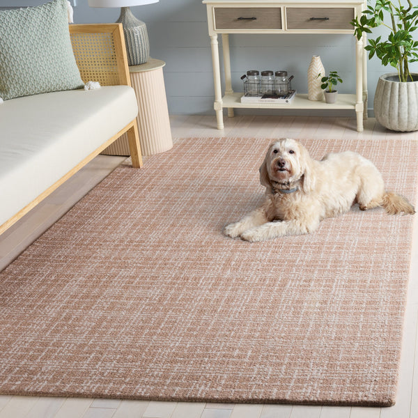 Safavieh Renewal Hand‑Tufted Round Beige Rug, Soft Polyester Pile, Low Profile 5/8" For Modern Living Spaces 6'-0" x 6'-0" RNW253B-6R
