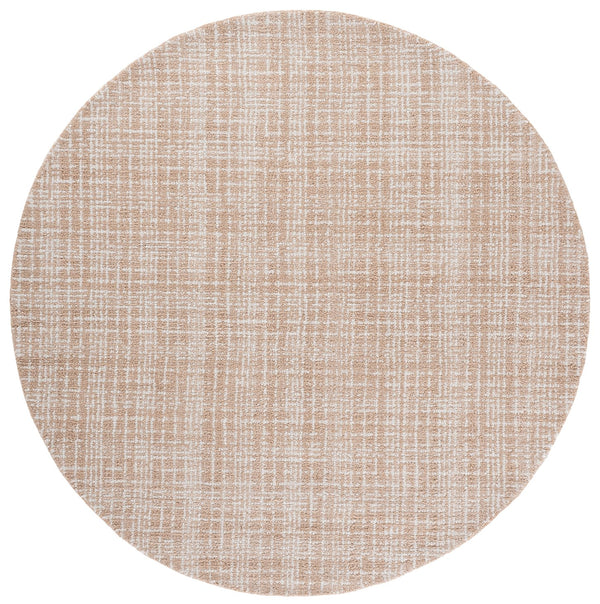 Safavieh Renewal Hand‑Tufted Round Beige Rug, Soft Polyester Pile, Low Profile 5/8" For Modern Living Spaces 6'-0" x 6'-0" RNW253B-6R