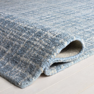 Safavieh Renewal Hand-Tufted Blue And Ivory Area Rug — Low-Profile Polyester Pile, Durable Contemporary Charm 6'-0" x 6'-0" RNW253M-6SQ