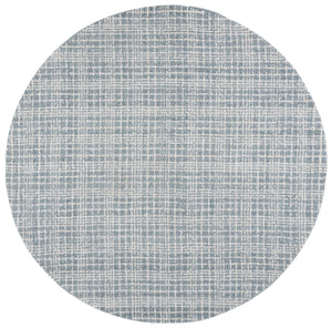 Safavieh Renewal Hand-Tufted Blue And Ivory Area Rug — Low-Profile Polyester Pile, Durable Contemporary Charm 6'-0" x 6'-0" RNW253M-6SQ