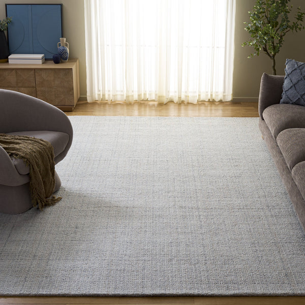 Safavieh Renewal Hand-Tufted Grey Ivory Runner Rug, Low-Profile 5/8" Pile, Durable Polyester, Minimalist Elegance 2'-3" x 8'-0" RNW254F-28