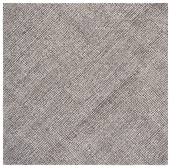 Safavieh Renewal Grey Hand‑Tufted Square Rug — Minimalist Polyester Pile, Low Profile Comfort & Durable Craftsmanship 6'-0" x 6'-0" RNW256F-6SQ