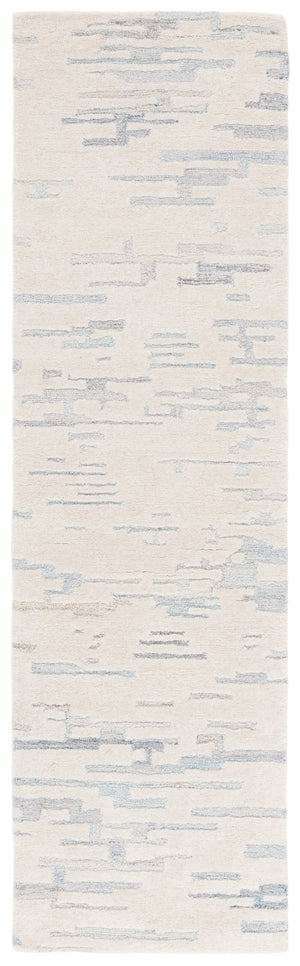 Safavieh Renewal Hand-tufted Area Rug - Elegant Abstract Design In Tranquil Hues For Luxurious Home Decor Ivory ,Light Blue 60% Wool,20% Pet,20% Cotton Rnw301a-4