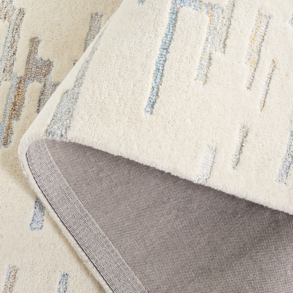 Safavieh Renewal Hand-tufted Area Rug - Elegant Abstract Design In Tranquil Hues For Luxurious Home Decor Ivory ,Light Blue 60% Wool,20% Pet,20% Cotton Rnw301a-4