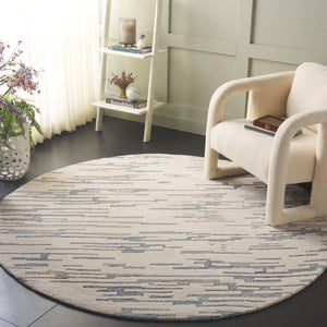 Safavieh Renewal Hand-tufted Area Rug - Elegant Abstract Design In Tranquil Hues For Luxurious Home Decor Ivory ,Light Blue 60% Wool,20% Pet,20% Cotton Rnw301a-4