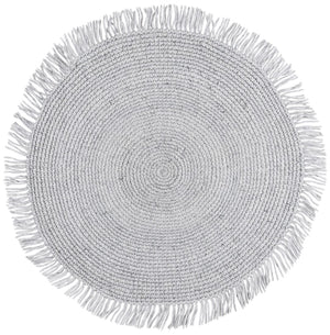 Safavieh Renewal 401 Hand Woven Braided Rug Light Grey 6' x 6' Round