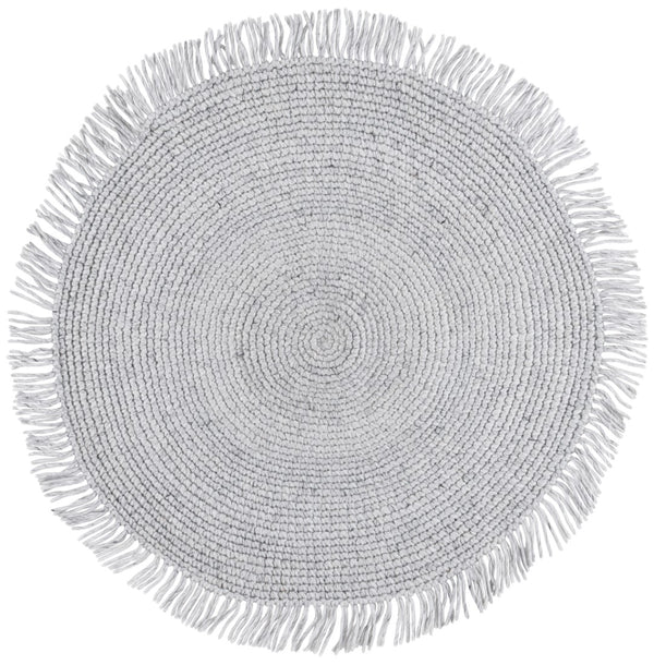 Safavieh Renewal 401 Hand Woven Braided Rug Light Grey 6' x 6' Round