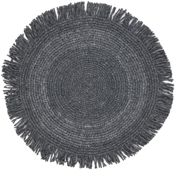 Safavieh Renewal 401 Hand Woven Braided Rug Black 6' x 6' Round