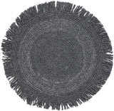 Safavieh Renewal 401 Hand Woven Braided Rug Black 6' x 6' Round