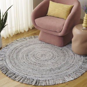 Safavieh Renewal Handwoven Area Rug In Elegant Ivory And Grey - Durable, Cozy, And Stylish For Any Space Ivory ,Grey Pet Yarn Rnw402f-3r